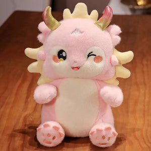 Kawaii Mystical Dragon Plush-Enchanted peach