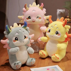 Kawaii Mystical Dragon Plush-Enchanted peach