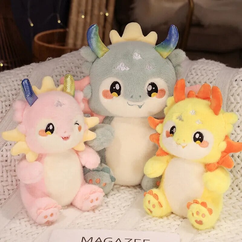 Kawaii Mystical Dragon Plush-Enchanted peach