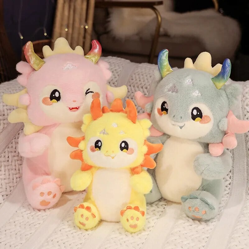 Kawaii Mystical Dragon Plush-Enchanted peach