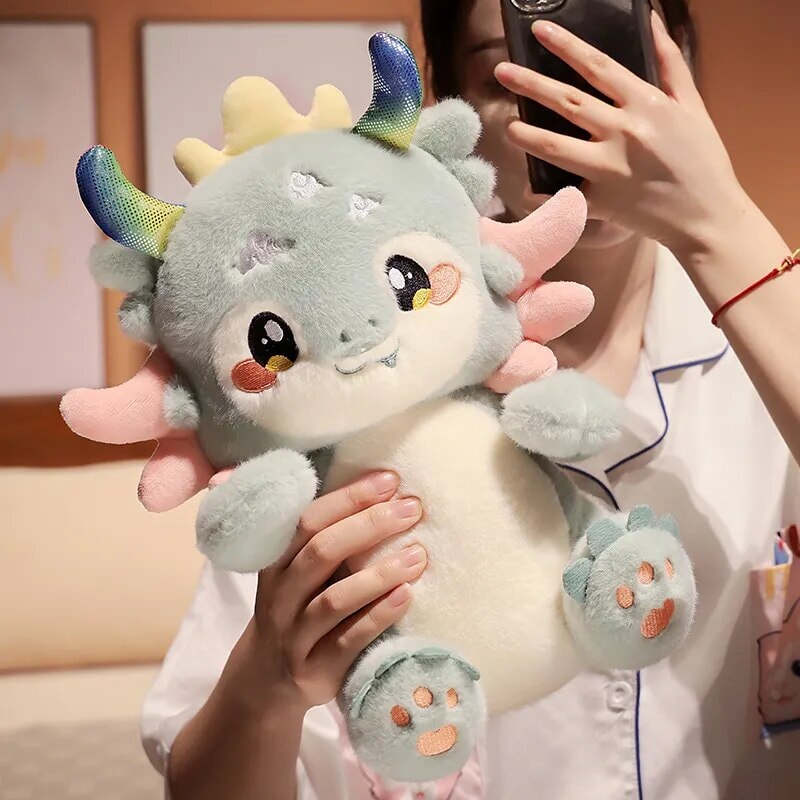 Kawaii Mystical Dragon Plush-Enchanted peach