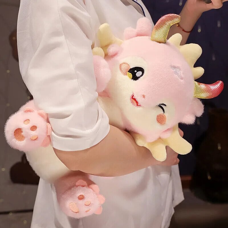 Kawaii Mystical Dragon Plush-Enchanted peach