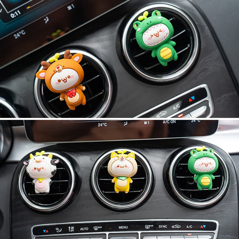 Kawaii Onion Friend Animals Car Air Refresher Perfume Accessories-Enchanted peach