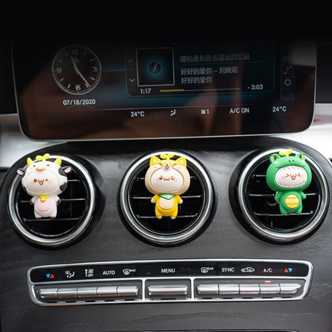 Kawaii Onion Friend Animals Car Air Refresher Perfume Accessories-Enchanted peach