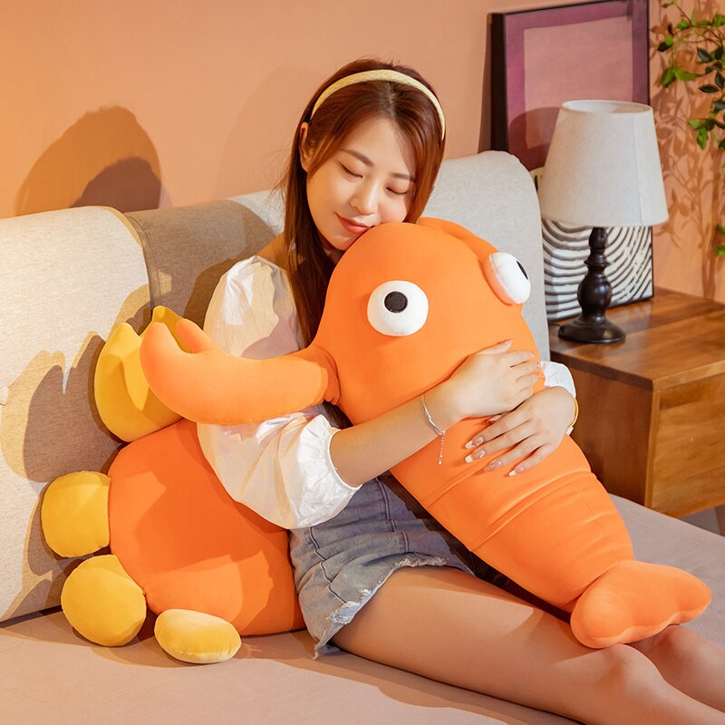 Kawaii Orange Crab & Lobster Plushie-Enchanted peach