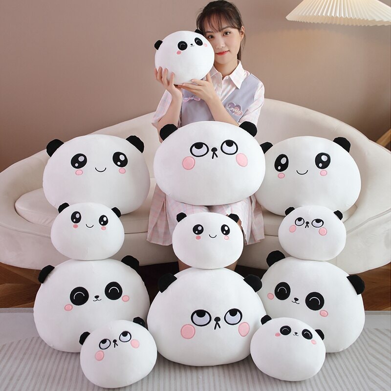 Kawaii Panda Ball Family Plushies-Enchanted peach