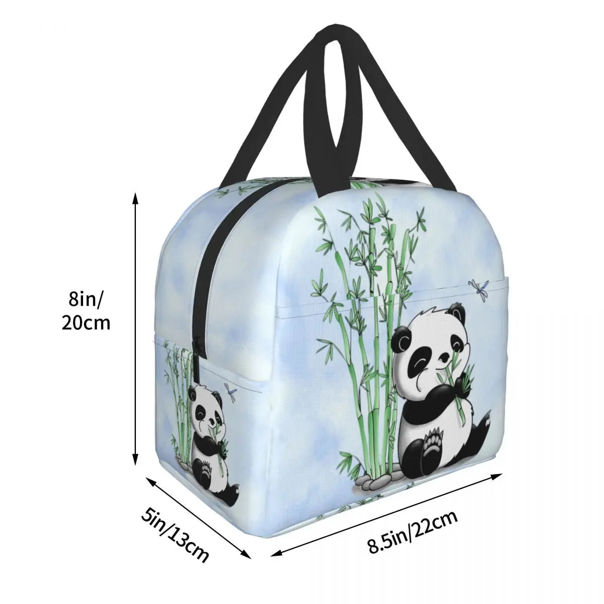 Kawaii Panda Insulated Lunch Bags-Enchanted peach