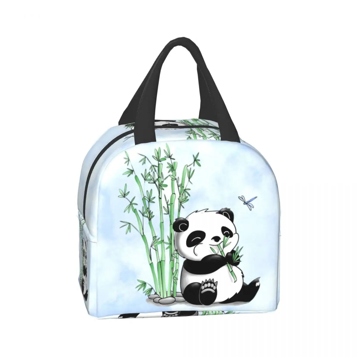 Kawaii Panda Insulated Lunch Bags-Enchanted peach