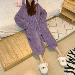 Kawaii Pastel Dragon Plush Hoodie Blanket-Enchanted peach