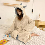 Kawaii Pastel Dragon Plush Hoodie Blanket-Enchanted peach