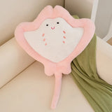 Kawaii Pastel Fluffy Stingray Plushies-Enchanted peach