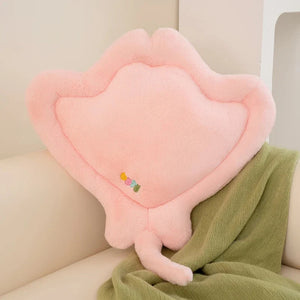 Kawaii Pastel Fluffy Stingray Plushies-Enchanted peach