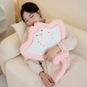 Kawaii Pastel Fluffy Stingray Plushies-Enchanted peach