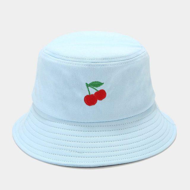 Kawaii Pastel Fruit Bucket Hat-Enchanted peach