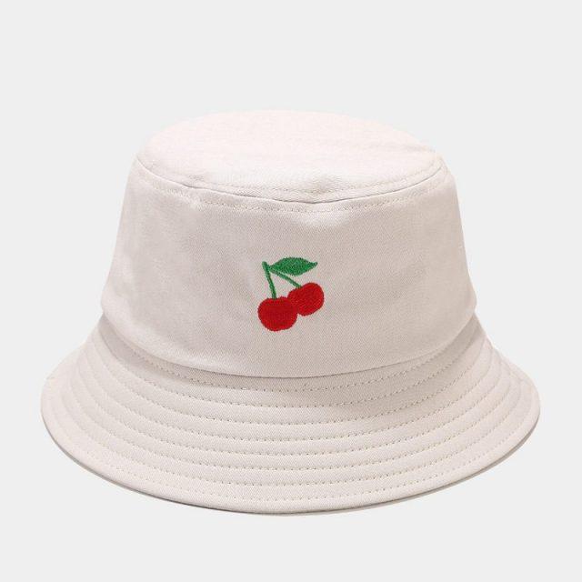 Kawaii Pastel Fruit Bucket Hat-Enchanted peach