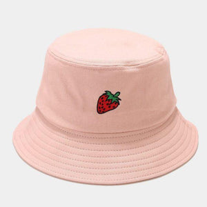 Kawaii Pastel Fruit Bucket Hat-Enchanted peach