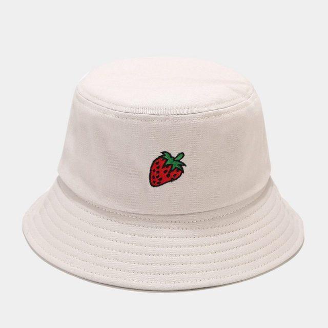 Kawaii Pastel Fruit Bucket Hat-Enchanted peach