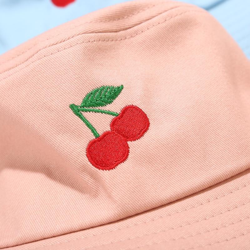 Kawaii Pastel Fruit Bucket Hat-Enchanted peach