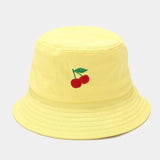 Kawaii Pastel Fruit Bucket Hat-Enchanted peach