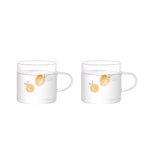 Kawaii Peach Glass Kettle and Cups Set-Enchanted peach