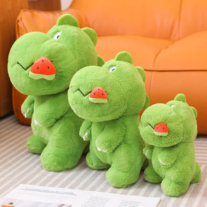 Kawaii Pink Green Fluffy Dinosaur Plushies-Enchanted peach