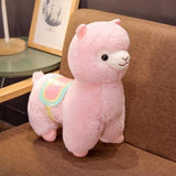 Kawaii Pink Purple White Fluffy Alpaca Plushie Collection-Enchanted peach