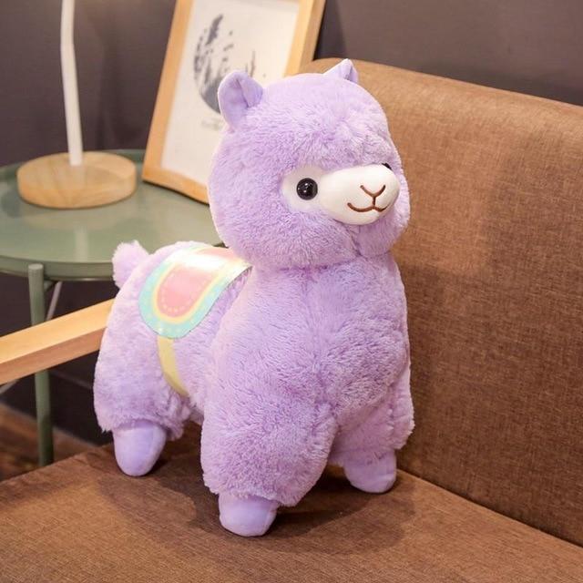 Kawaii Pink Purple White Fluffy Alpaca Plushie Collection-Enchanted peach