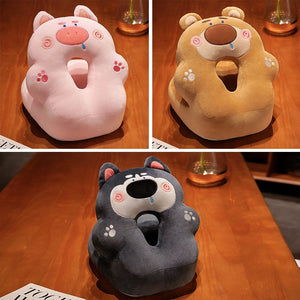 Kawaii Power Nap Head Rest Cushion-Enchanted peach