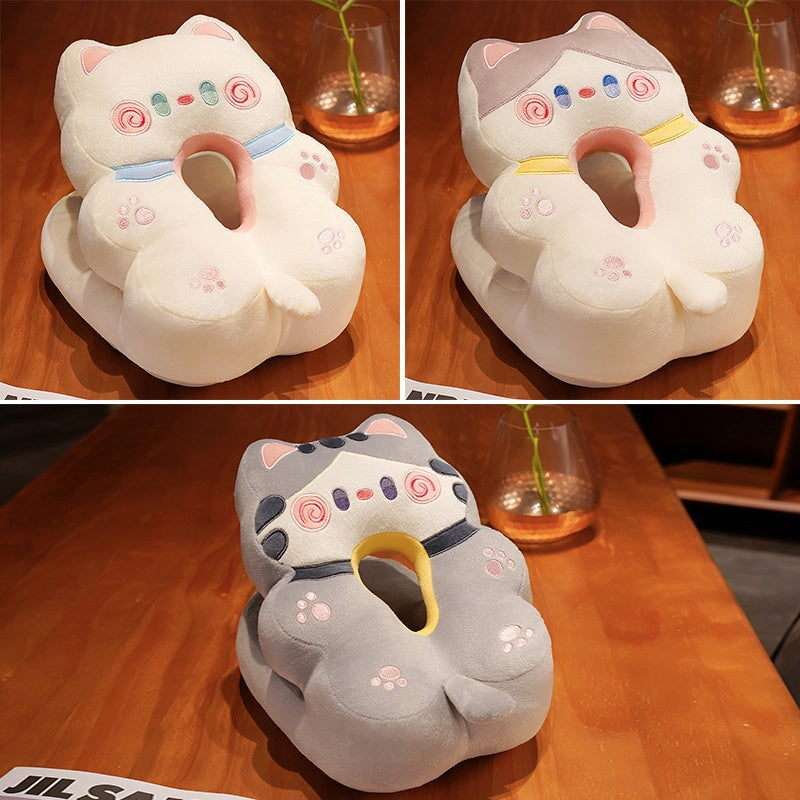 Kawaii Power Nap Head Rest Cushion-Enchanted peach