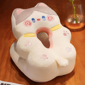 Kawaii Power Nap Head Rest Cushion-Enchanted peach