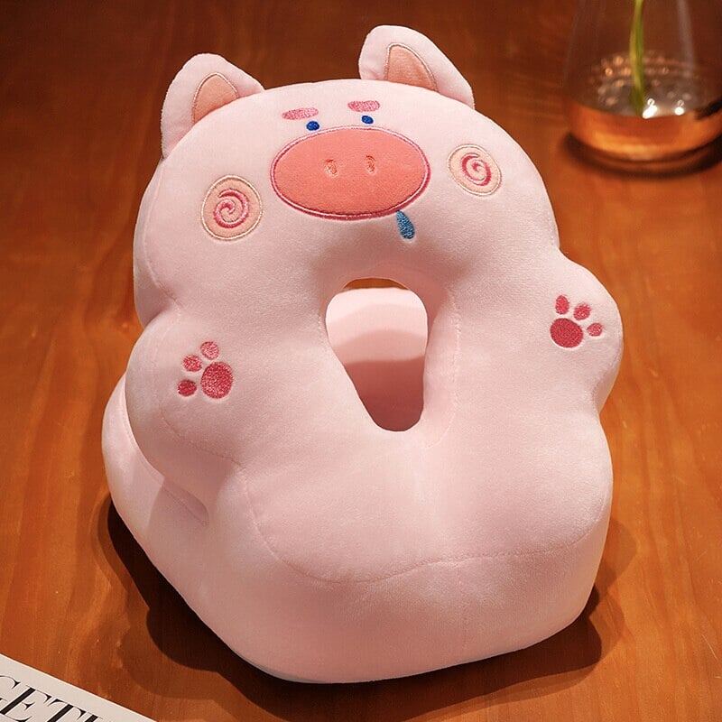 Kawaii Power Nap Head Rest Cushion-Enchanted peach