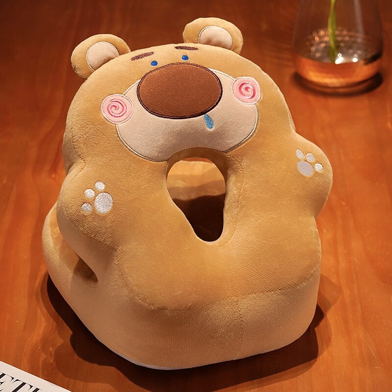 Kawaii Power Nap Head Rest Cushion-Enchanted peach