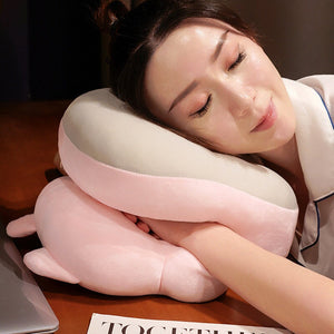 Kawaii Power Nap Head Rest Cushion-Enchanted peach