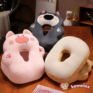 Kawaii Power Nap Head Rest Cushion-Enchanted peach