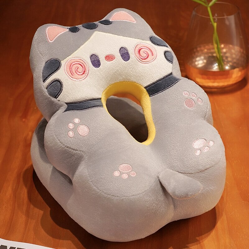 Kawaii Power Nap Head Rest Cushion-Enchanted peach