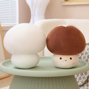 Kawaii Red Brown White Mushroom Plushie Family-Enchanted peach