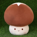 Kawaii Red Brown White Mushroom Plushie Family-Enchanted peach