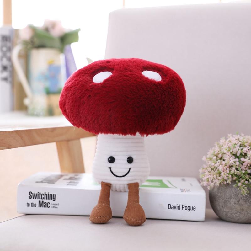 Kawaii Red Mushroom Plush-Enchanted peach