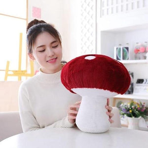 Kawaii Red Mushroom Plush-Enchanted peach