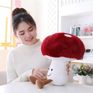 Kawaii Red Mushroom Plush-Enchanted peach