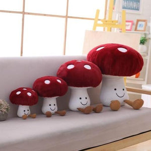 Kawaii Red Mushroom Plush-Enchanted peach