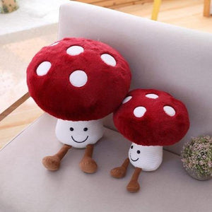 Kawaii Red Mushroom Plush-Enchanted peach