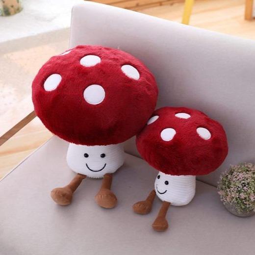 Kawaii Red Mushroom Plush-Enchanted peach