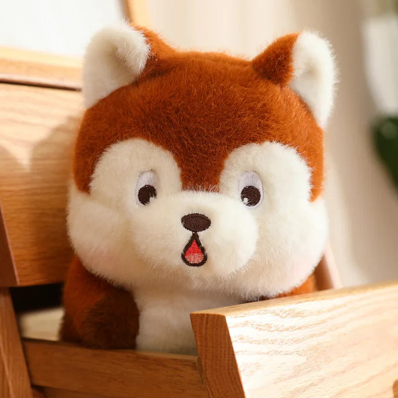 Kawaii Red Squirrel Acorn Plushie-Enchanted peach