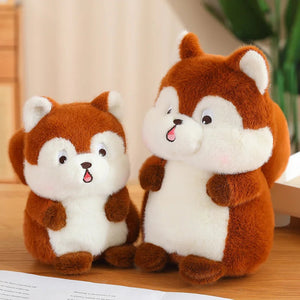 Kawaii Red Squirrel Acorn Plushie-Enchanted peach