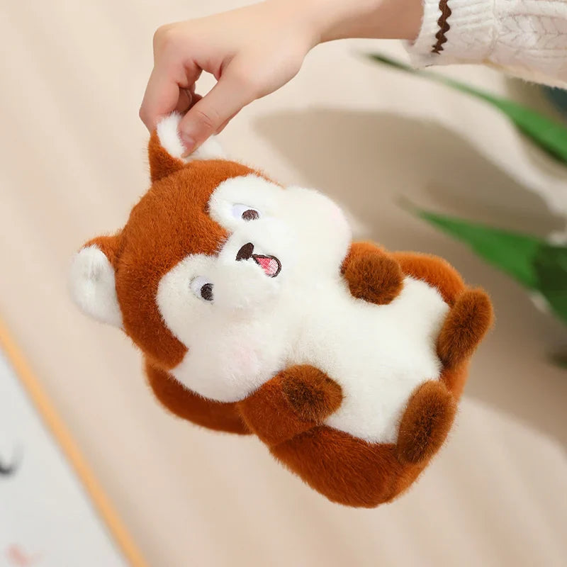 Kawaii Red Squirrel Acorn Plushie-Enchanted peach