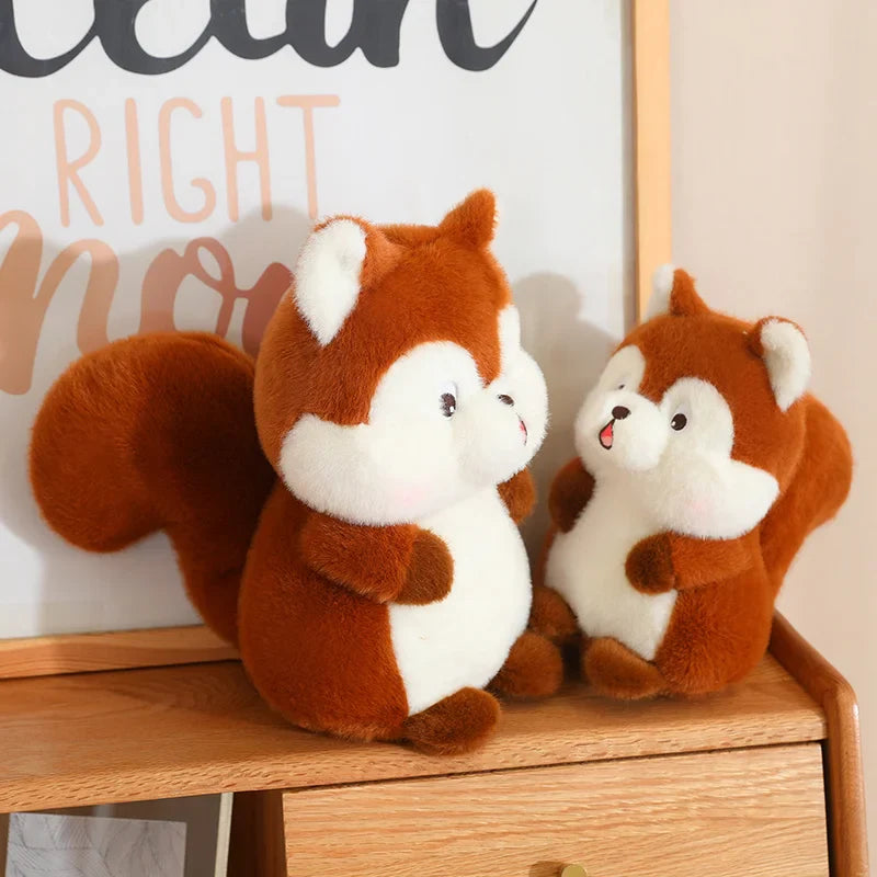 Kawaii Red Squirrel Acorn Plushie-Enchanted peach