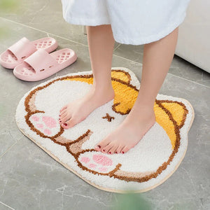 Kawaii Shiba Inu Butt Bum Non-Slip Fluffy Mats-Enchanted peach