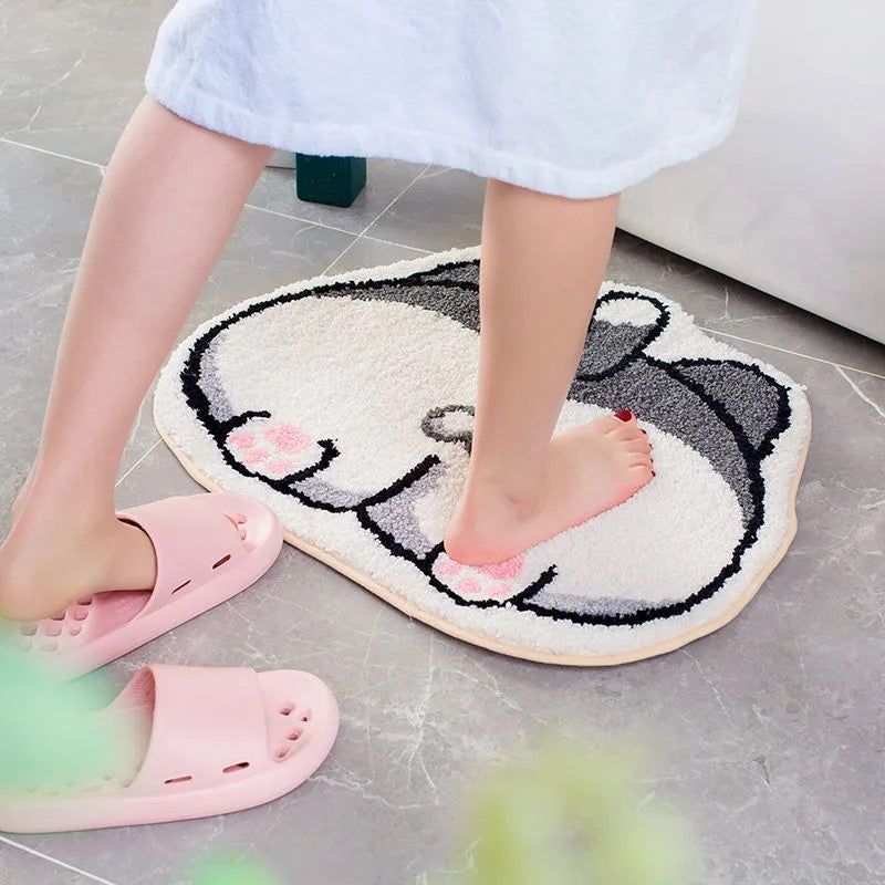 Kawaii Shiba Inu Butt Bum Non-Slip Fluffy Mats-Enchanted peach