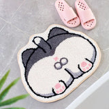 Kawaii Shiba Inu Butt Bum Non-Slip Fluffy Mats-Enchanted peach